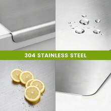 304 Stainless Steel Cutting Board Butcher Block Household Rolling Board Kitchen Supplies, Food Preparation, Meal Prep Tools, Modern Cutting Surface, Sleek Kitchen Tool, Rustresistant Material, Easy To Clean, Versatile Cutting Mat - 銀色 - 查看 7