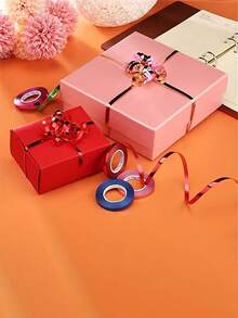 1/10pcs Laser Balloon Ribbons, Colorful Shiny Party Decoration Ribbons Suitable For Weddings, Birthdays, Festivals, Great For Gift Wrapping And Decorations, Party Decoration Ribbons, Brilliant Ribbons, Shiny Surface - Multicolor - View 2