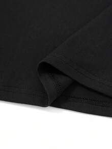 Camiseta de Manga Corta Blanca para Mujer, Estilo Dulce y Salado, Minimalista, Casual, de Verano, Nueva, de Primera Calidad, Holgada, Adelgazante, para Estudiantes, Ecológica - Negro - Ver 6