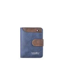 Neuer Retro Minimalistische Kartenhalter, Herren Großraum Multi-Kartenfächer Premium kompakte Bank- und Führerscheintasche - Blau - Übersicht 8