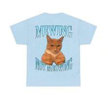 Summer 2026 T-Shirt With Funny Cat Meme - Mewing LooksMax, Meowing Cat Graphic T-Shirt, Unisex Cotton Garment For Men And Women, Urban Retro T-Shirt For Everyday Wear - 淺藍色 - 查看 7
