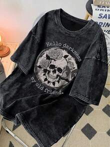 Nuevo modelo 2026,% algodón lavado, estilo casual urbano, adecuado para fiestas o festivales, tela suave y transpirable, diseño de patrón moderno, unisex, ligero y cómodo de llevar, diseño retro de moda. - Negro y gris - Ver 4