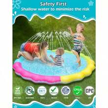 Jasonwell Splash Alberca para Niños - Albercas Grandes Familiares Alberca para Perro Alberca Inflable Juguetes de Agua para Niños Niñas de 3 4 5 6 7 8 años de Verano al Are Libre 59 - Multicolor - Ver 3