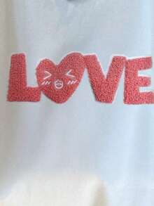 Women's White Short Sleeve T-Shirt, Casual, Versatile, With Cartoon Letter Print, 100% Cotton - 白色 - 查看 4