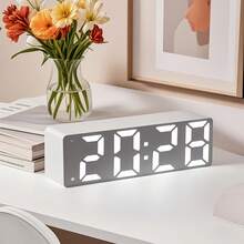 Ksbsts Minimalist LED Digital Alarm Clock, Large Screen Clock Suitable For Living Room, Bedroom And Office, Modern Desk Clock For Home Decor And Time Management - Multicolor - View 11