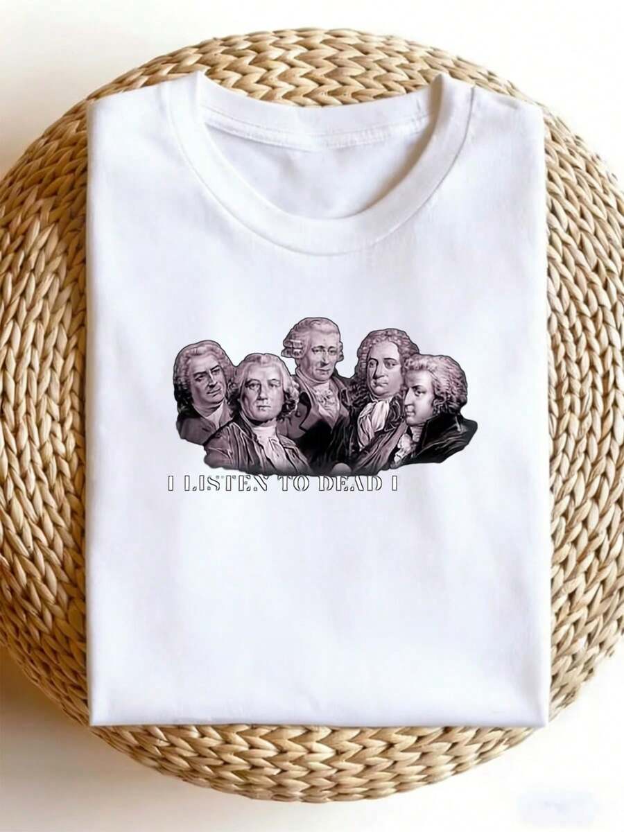 Camiseta de Hombre con Estampado Vintage Punk Rock Diseño Divertido de Demonio de Dibujos Animados Suave Casual de Ma - Blanco - Ver 1