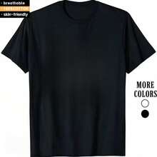 Short-Sleeved Cotton T-Shirt "If My Mouth Doesn't Say It, If My Mouth Doesn't Say It" For Men And Women JKTE N3U9 - 白色 - 查看 3
