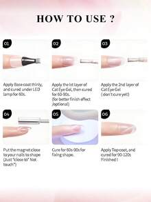 VOKY 1 flacon 7ml de gel à ongles magnétique œil de chat, design de flacon mini mignon, art des ongles simple et quotidien, essentiel d'été parfait pour les ongles des femmes - Rose orangé - Voir 7