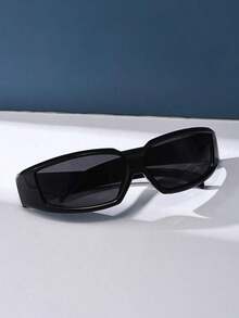 Y2K Wrap-Around Sport Glasses, Retro Futuristic Shades, Streetwear Accessories For Men & Women - Black - View 13