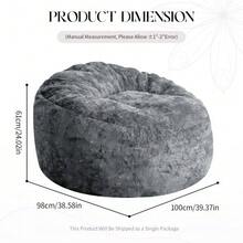 Curved Beanbag With A High Back Offering Full Body Support For Immersive Relaxation In Modern Living Spaces - 灰色 - 查看 2