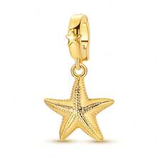 1 cái charm mạ vàng 18K bộ sưu tập sinh vật biển vintage mùa hè hình rùa, cá ngựa, sao biển, vỏ sò, cá voi, cá mập, hải cẩu, phù hợp cho vòng tay, dây chuyền, mặt dây, hạt làm trang sức DIY, lựa chọn lý tưởng cho phụ kiện trang sức hàng ngày của nữ - quà tặng du lịch ngày lễ - Vàng - Xem 14