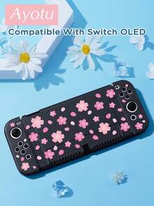 Ayotu 1 pièce Étui de protection transparent ultra-fin en TPU avec motif de fleurs de cerisier & pétales, compatible avec Switch OLED/Lite/New Switch2 (2025). Compatible avec le dock, sans retrait nécessaire. Résistant aux chocs & à la poussière. Plusieurs couleurs. Style romantique de printemps, style campagnard, Saint-Valentin, Nouvel An, saison de la rentrée scolaire. - Voir 20