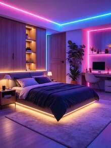 1PC 3.28FT/9.8FT/16.4FT/32.8FT/65.6FT 24-Key Remote Control RGB5050 Color Changing LED Light Strip, Decorative Light For Festivals, Parties, Room, Kitchen, TV, Home Decor - Multicolor Light - View 6