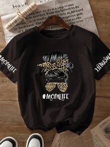 Camiseta holgada coreana para mujer, suave, casual, combinable con todo. - Negro - Ver 1