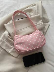 Fashionable New Candy Color Cloud Shaped Purse, Solid Color Shoulder Bag, Cute Underarm Bag - Pink - View 7