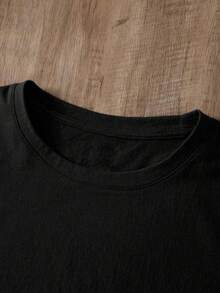 Women's Oversized Black Summer 2026 T-Shirt With Rhinestone Bow. Oversized Black T-Shirt With A Sparkly Bow, Ideal For Casual And Evening Outfits. - YH593-黑色 - 查看 4