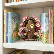 1/4 pezzi Mini decorazione porta a forma di topo, stile, adatto per giardino, scale, tronco d'albero, battiscopa, decorazione per la casa e bomboniere per feste - Porta elfica in legno - Visualizzare 8