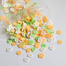 10克夏季草莓软粘土美甲饰品可爱小花叶片美甲装饰DIY女士沙龙美甲装饰 - 彩色 - 查看 11