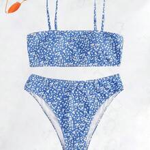 Nuevo bikini sexy para mujer con estampado, traje de baño de 2 piezas con tirantes, estilo moderno para playa - Color de la imagen - Ver 2