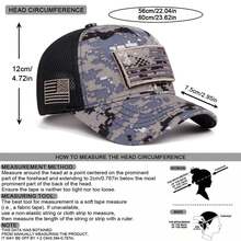 1顶战术数码迷彩“USA”字样及可拆卸美国国旗贴片网眼卡车帽，透气可调节弯檐帽 - A - 查看 3