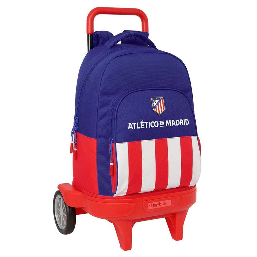 | Large Wheeled Backpack Atlético De Madrid Compact Evolution Detachable School Backpack With Integrated Trolley Padded Back, Official License, Double Compartment For 15 Laptop, USB - Option 8 - View 1