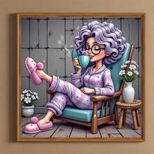 1pc [30*30cm/11.8*11.8in][40*40cm/15.7*15.7in]5D Acrylic Diamond Painting Kit, Cartoon Pattern, Suitable For Adult Beginners DIY Mosaic Diamond Art, Full Drill Handmade DIY Diamond Painting, Applicable For Living Room, Bedroom, Office Wall Decor Hanging Painting, Surprise Art Home Decor Gift For Family And Friends - No Frame - View 3