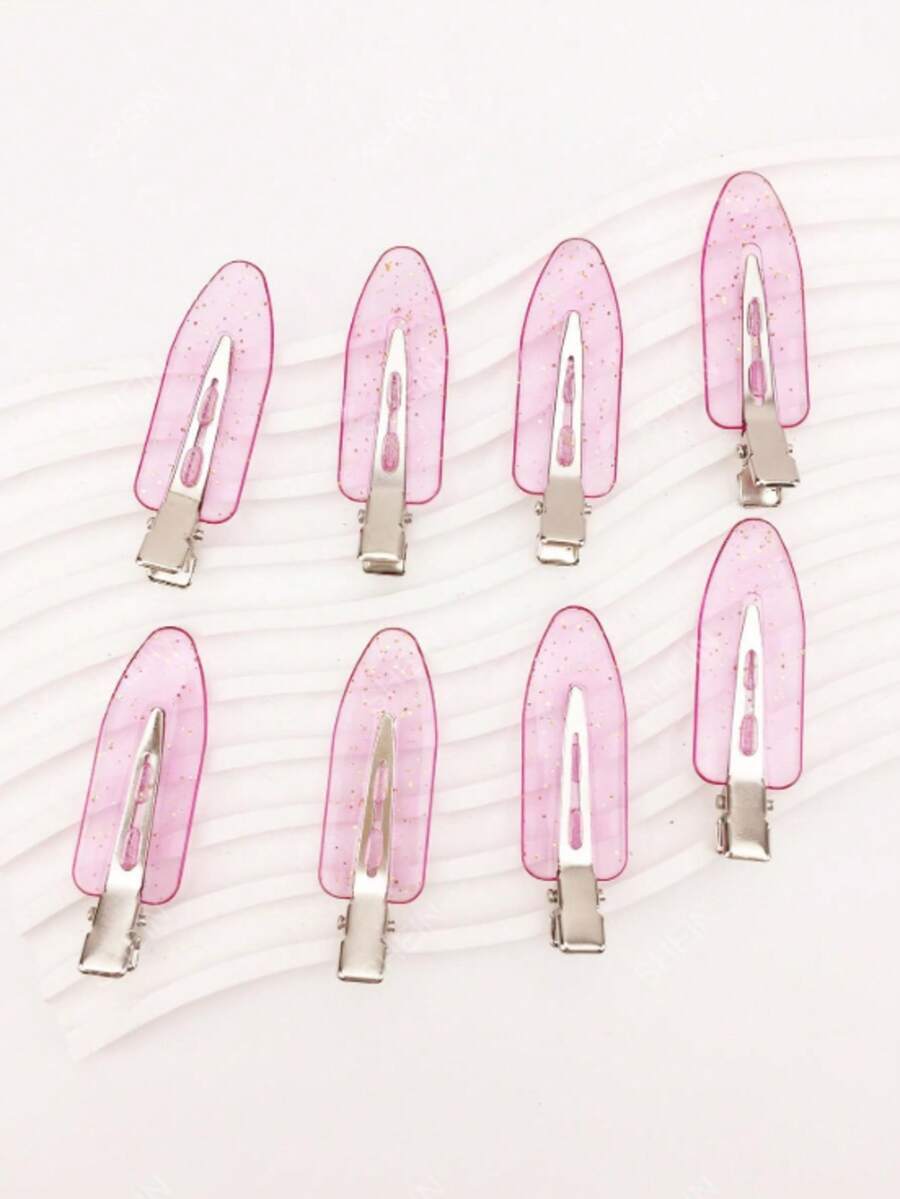 8 kẹp tóc bột kim tuyến tạo kiểu tóc, kẹp tóc mái liền, kẹp tóc trượt ván nữ tính, kẹp tóc bên, kẹp tóc mỏ vịt