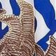 Blaue Blumen auf weißem Hintergrund