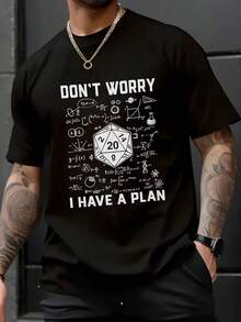 Summer T-Shirts For Men Casual Short Sleeve Round Neck Tops - 黑色 - 查看 1