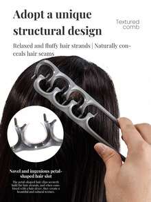 Peine con textura, peine de peinado de dientes anchos y esponjoso, peine de rizos de dientes anchos y esponjoso, peine de peinado con textura para hombres, accesorio de peinado para dividir el flequillo, peine de peinado unisex, accesorios para el cabello, productos para el cabello, herramientas para el cabello, regalo de Navidad, adornos para el cabello, Navidad - Multicolor - Ver 5