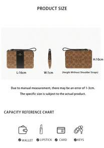 Coach品牌Logo女士手拿包 - 卡其色配黑色CW854IMQRX - 查看 11