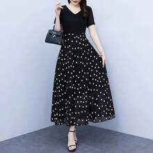 Plus Size Dresses - Black - View 3