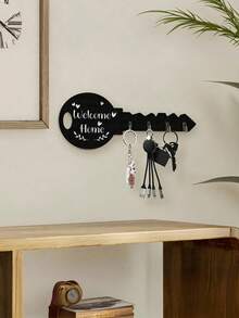 Halloween Boho Style Wooden Key Holder Wall Mount Hooks Space Saving Entryway Key Organizer Easy To Install Suitable For Home Office Living Room Kitchen Decor Rustic Vintage Design Storage Solution Functional Decorative Accessory Perfect Gift Idea - Multicolor - View 5