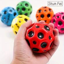 1pc High Elasticity Sensory Toy Ball, Fun Stress Relief Toy, Outdoor Game Ball Suitable For Children, Perfect Gift For Christmas, Halloween, Thanksgiving - Multicolor - View 4