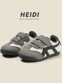 Kids' Shoes, Comfortable For Long Walks, Hook And Loop Design, Versatile For Daily Wear And School - Grey - View 3