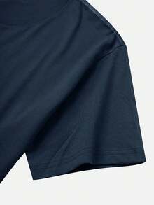 Women's Casual Short Sleeve T-Shirt With Playful Bear Print - "No" Design, Crew Neck, Lightweight And Breathable For Spring/Summer/Autumn, Ideal For Travel, Vacations And Family Outings, Travel Wear | Playful Print | Comfortable Fit, Bear T-Shirt - Dark Blue - 查看 3