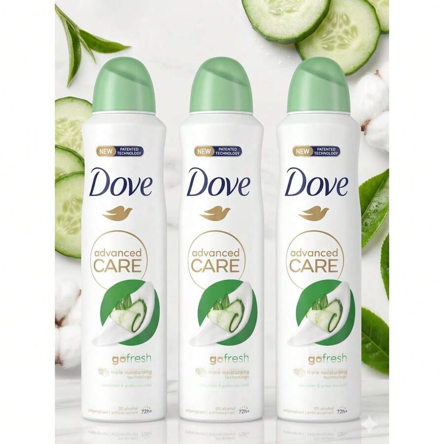 Dove Advanced Care Deodorant Antiperspirant ~ 250mL ~ Cucumber & Tea - 3 件 - 查看 1