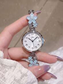 Đồng hồ đeo tay cao cấp hình hoa cúc dành cho nữ, phong cách nhẹ nhàng, sang trọng, đa năng, tinh tế, thanh lịch, làm từ thạch anh. - Một cỡ - Xem 9