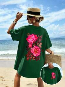 Vacaciones, Primavera, Conjuntos de Vacaciones para Mujer, Camiseta de Primavera para Mujer - Verde abeto - Ver 4