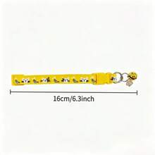 1pc Upgraded Cat/Dog Collar With Cat Pattern And (Small Bell + Round Bead Twist Pendant) - Soft & Comfortable, Adjustable Size, Available In Multiple Vibrant Colors (Pink, Yellow, Green, Red, Blue, Purple) - Ideal Pet Gift For Cats And Dogs - Multicolor - View 14