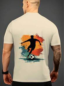 Custom Short-Sleeved T-Shirts For The 2026  In The USA, Canada, And Mexico - Stylish, Comfortable, Breathable, And Perfect For Casual Wear. An Ideal Gift Choice For Easter, Mother's Day, Father's Day, And Birthdays. - 黑色 - 查看 3