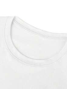 Nueva Camiseta de Verano para Mujer, Blanca Pura, con Estampado de Gato Japonés, Cuello Redondo, Casual, de Manga Corta para Adolescentes - Blanco - Ver 6