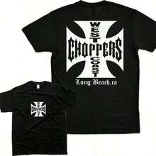 West Coast Choppers Shirt For Men, Unisex Casual Shirt, For Men And Women, Men's Graphic Top. - 白色 - 查看 7