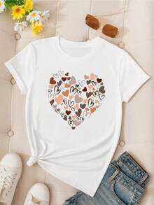 100% "Heart Of Love" T-Shirt - [White] - View 3