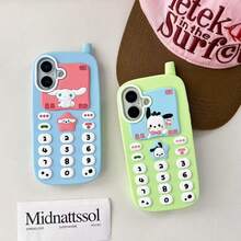 SANRIO Ốp lưng silicon 3D hình mèo dễ thương, Kuromi, My Melody cho điện thoại cỡ lớn, tương thích với iPhone 16 Pro Max, 16/15, 13 Pro, 14 Pro, chống sốc, bảo vệ toàn diện, mềm mại. - Nhiều màu - Xem 4