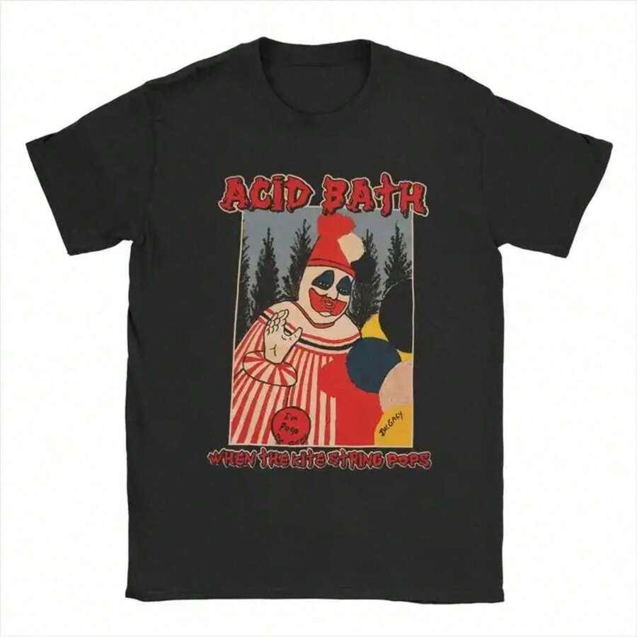 Men's Cotton T-Shirts With Acid Bath Print, Short-Sleeved Crew Neck T-Shirts, Summer T-Shirts.XEMA DBPB PYGS - 黑色 - 查看 1