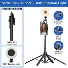 AXNEN Gậy selfie siêu dài 180cm/70.9in, chân đế nhôm điều khiển từ xa Bluetooth, giá đỡ điện thoại đa chức năng có thể mở rộng, chân máy cho điện thoại thông minh, máy ảnh, tương thích với tất cả hệ điều hành iOS và Android. - Một cỡ - Xem 14