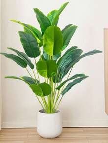1件 18/24片葉子人造綠色植物 大號仿真香蕉樹常綠葉 熱帶竹樹棕櫚枝天堂鳥葉 綠色龜背葉 用於居家裝飾、露台、花園、陽台、婚禮花園派對、辦公室裝飾 適合室內/室外 - 彩色 - 查看 3