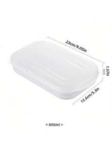 1pc Stackable Freezer Storage Container With Lid, Plastic Food Box Suitable For Meat, Vegetables And Fruits, Reusable Ultra-Thin Airtight Food Storage Box For Refrigerator, Freezer And Kitchen Organization - Multicolor - View 8