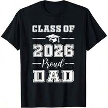Cute Unisex Premium Casual T-Shirts, "Super Proud Aunt Of 2026" Graduation Family T-Shirt, Comfortable Loungewear, Everyday Fashion, Party T-Shirt, Unisex Style, Gift T-Shirt, Sizes S - XXXXL, Black - 黑色 14 - 查看 6